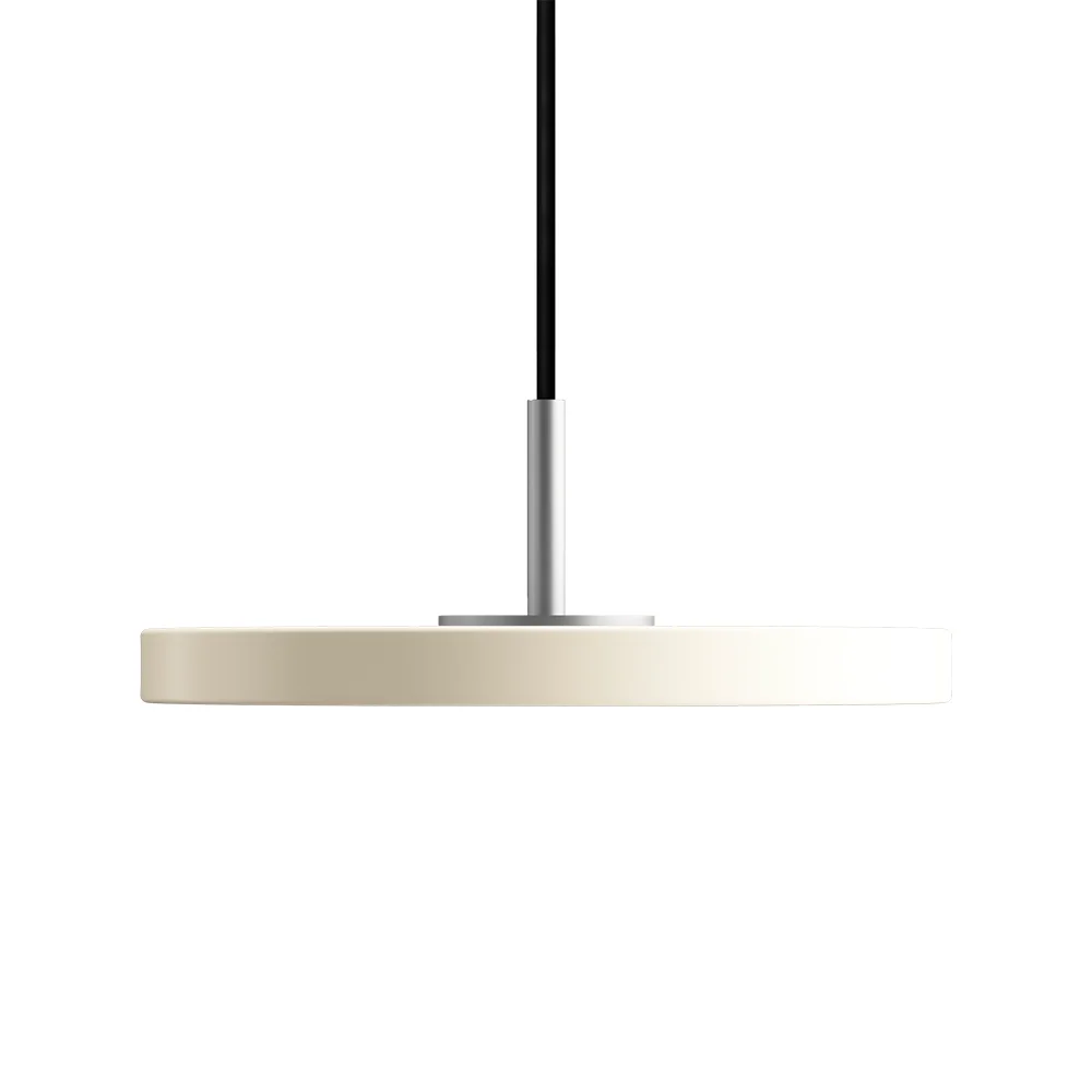 UMAGE - Asteria Pendelleuchte Micro Pearl White/Steel Top