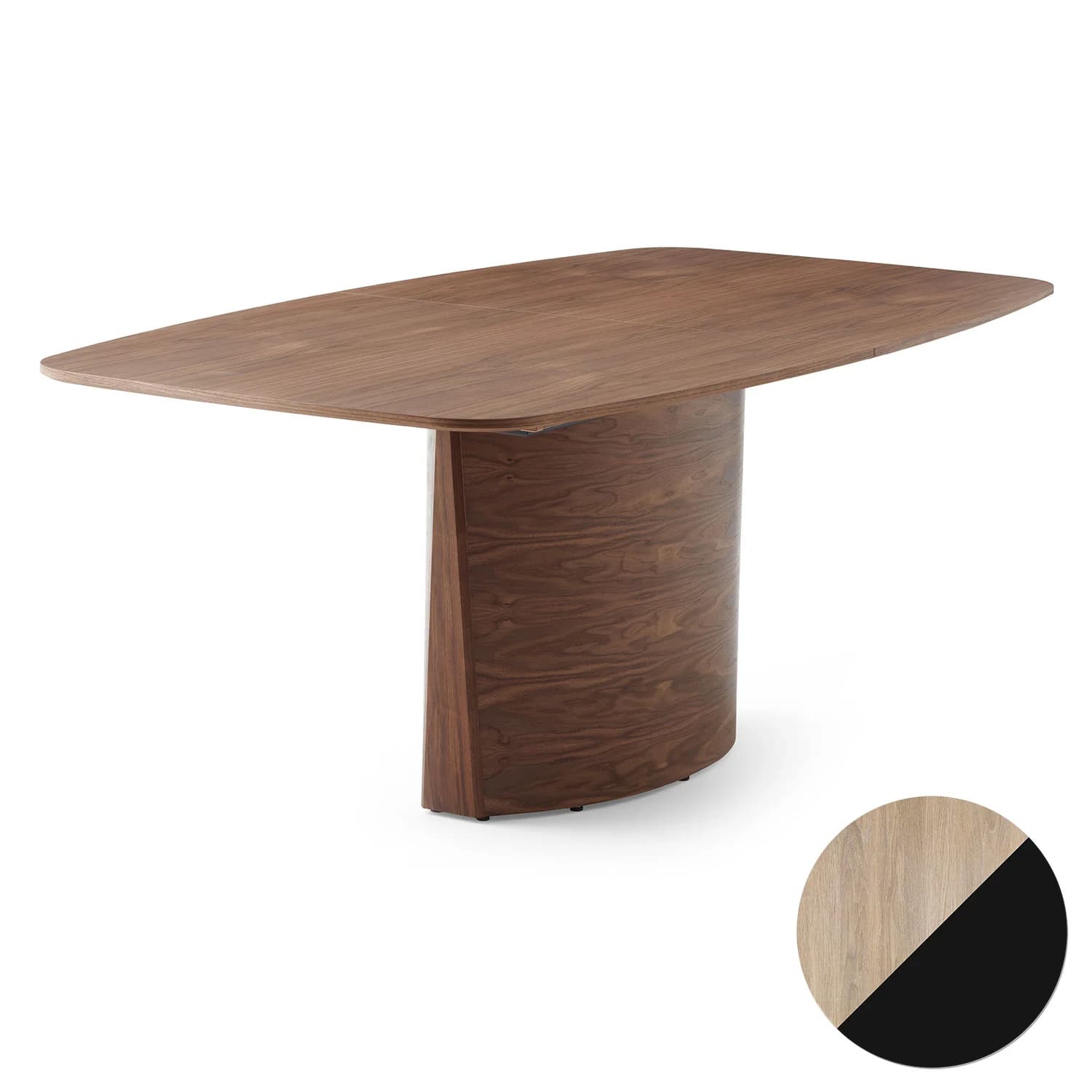 Skovby, Sm116 Tisch Eiche Weiß Öl/Schwarz Nano-Laminat 142-182X102X74Cm