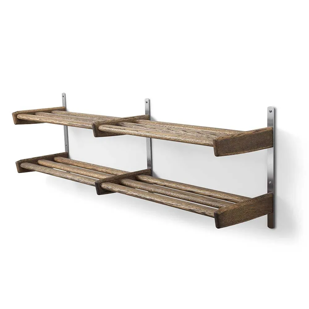 Oscarssons Möbel, Meja Schuhregal 115 cm 2 Fachböden Eiche geräuchert