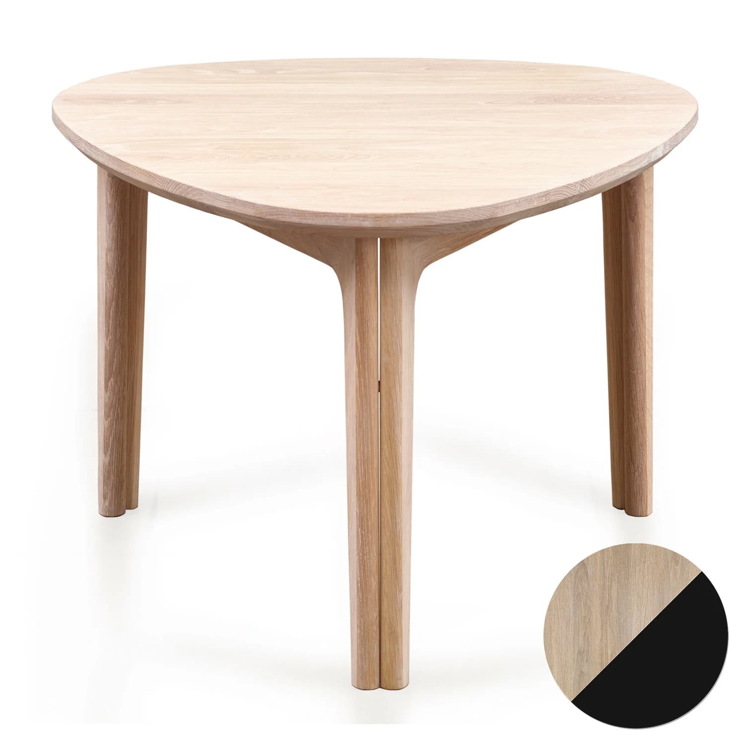 Skovby, Sm206 Couchtisch Eiche Weiß Öl/Schwarz Nano-Laminat 65X63X43Cm