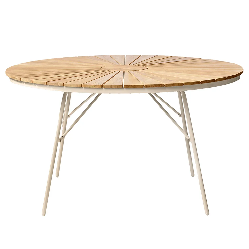 Cinas, Ellen Tisch 130 cm Sandy Grey/Teak