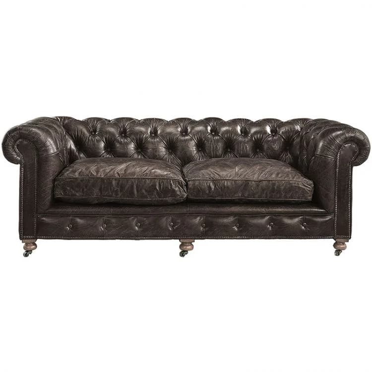 Artwood, Kensington 2.5-Sitzer Sofa Leder Fudge