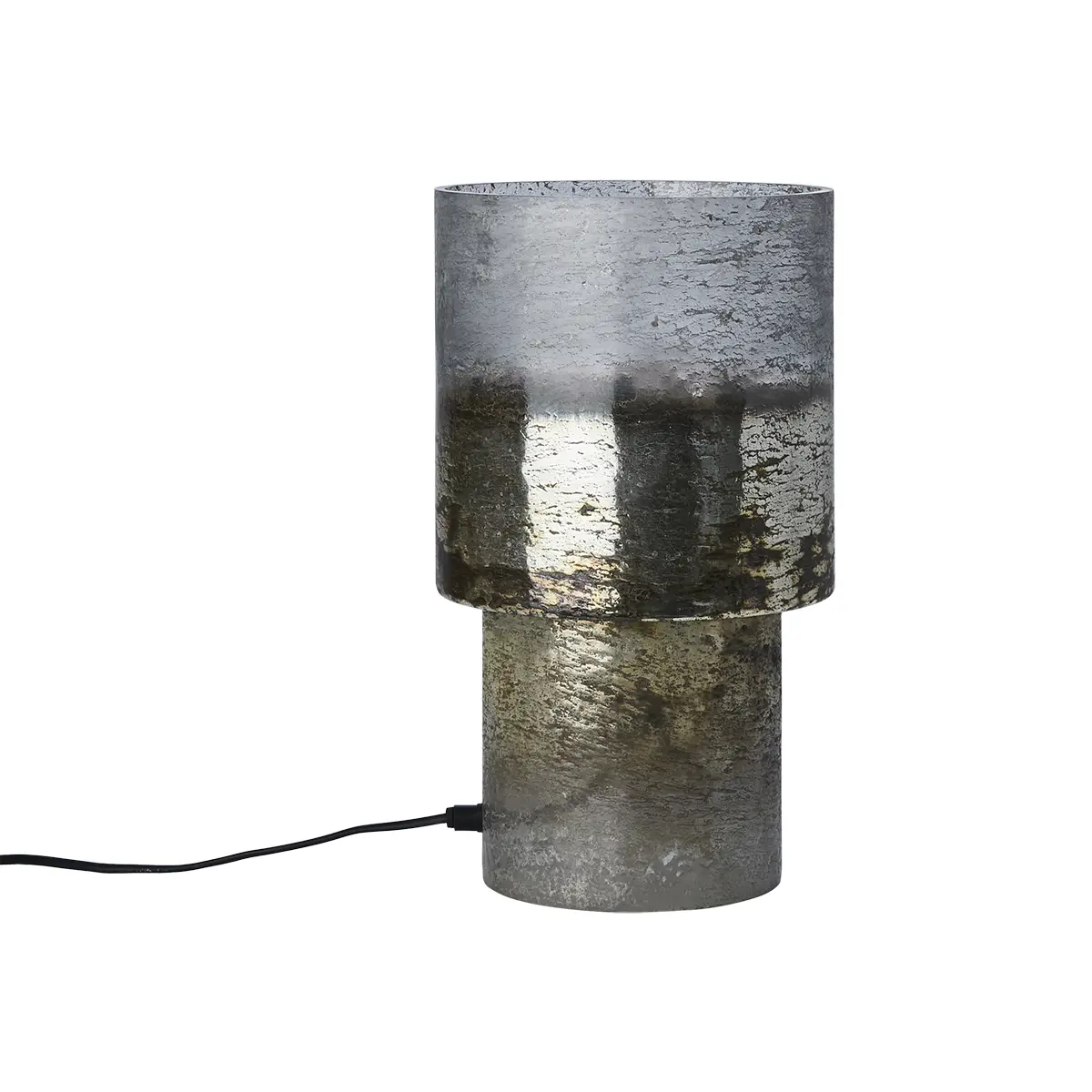 Affari of Sweden, Tischlampe aus Glas Eldor Silber H35 cm