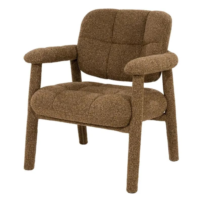 By-Boo, Knox Loungesessel 71,5x73x81 cm Metall & Stoff Braun
