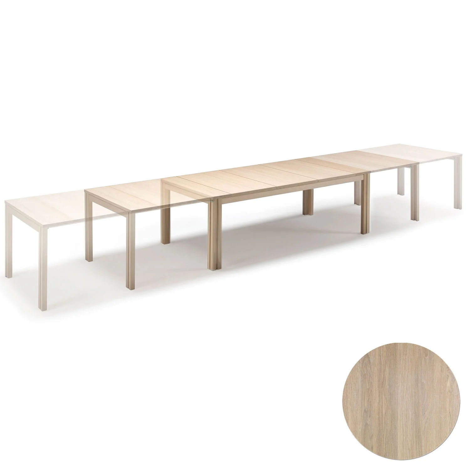 Skovby, Sm24 Tisch Eiche Massiv Weißöl 200-356(512)X100X73Cm