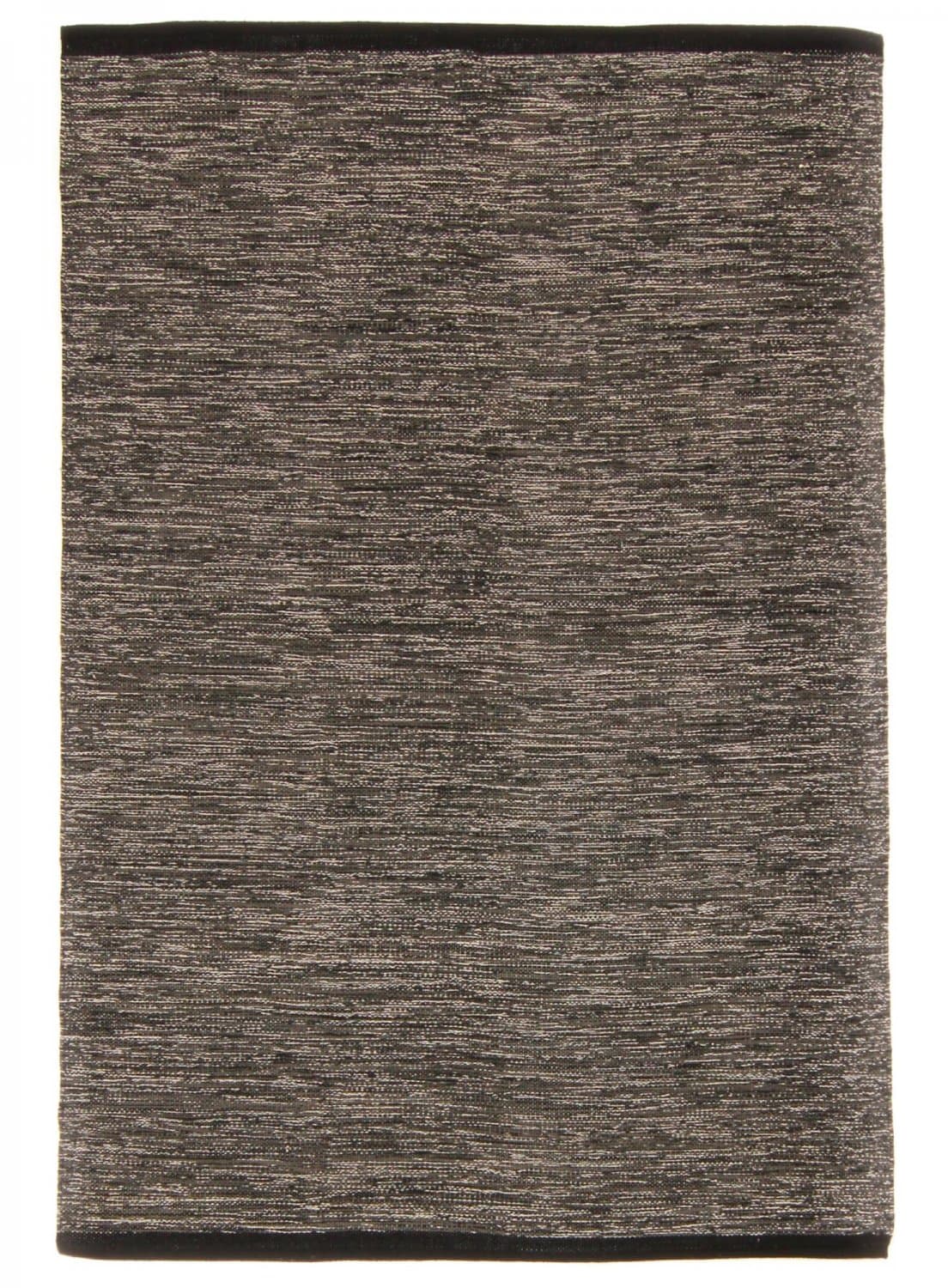 Flickenteppich - Slite (schwarz-weiß) (Größe: 70 x 300 cm)
