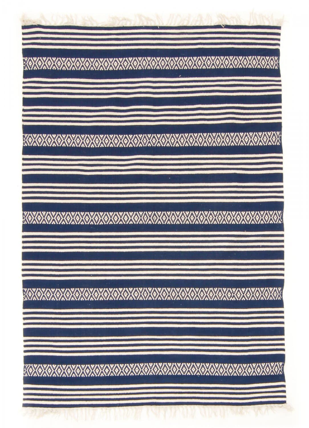 Flickenteppich - Ystad (blau) (Größe: 70 x 300 cm)