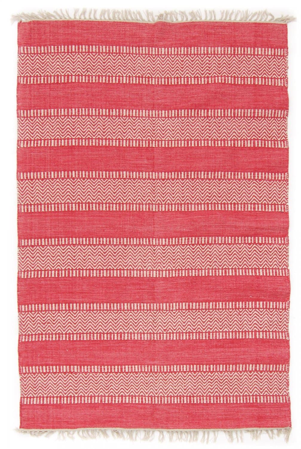 Flickenteppich von Strehög of Sweden - Havtorn (rot) (Größe: 133 x 190 cm)