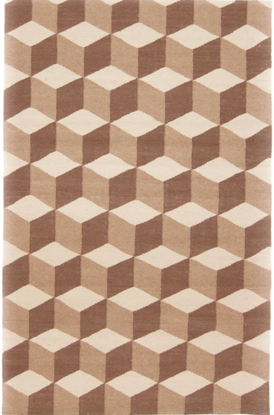 Wollteppich - Floriáda (beige/braun) (Größe: 200 x 300 cm)