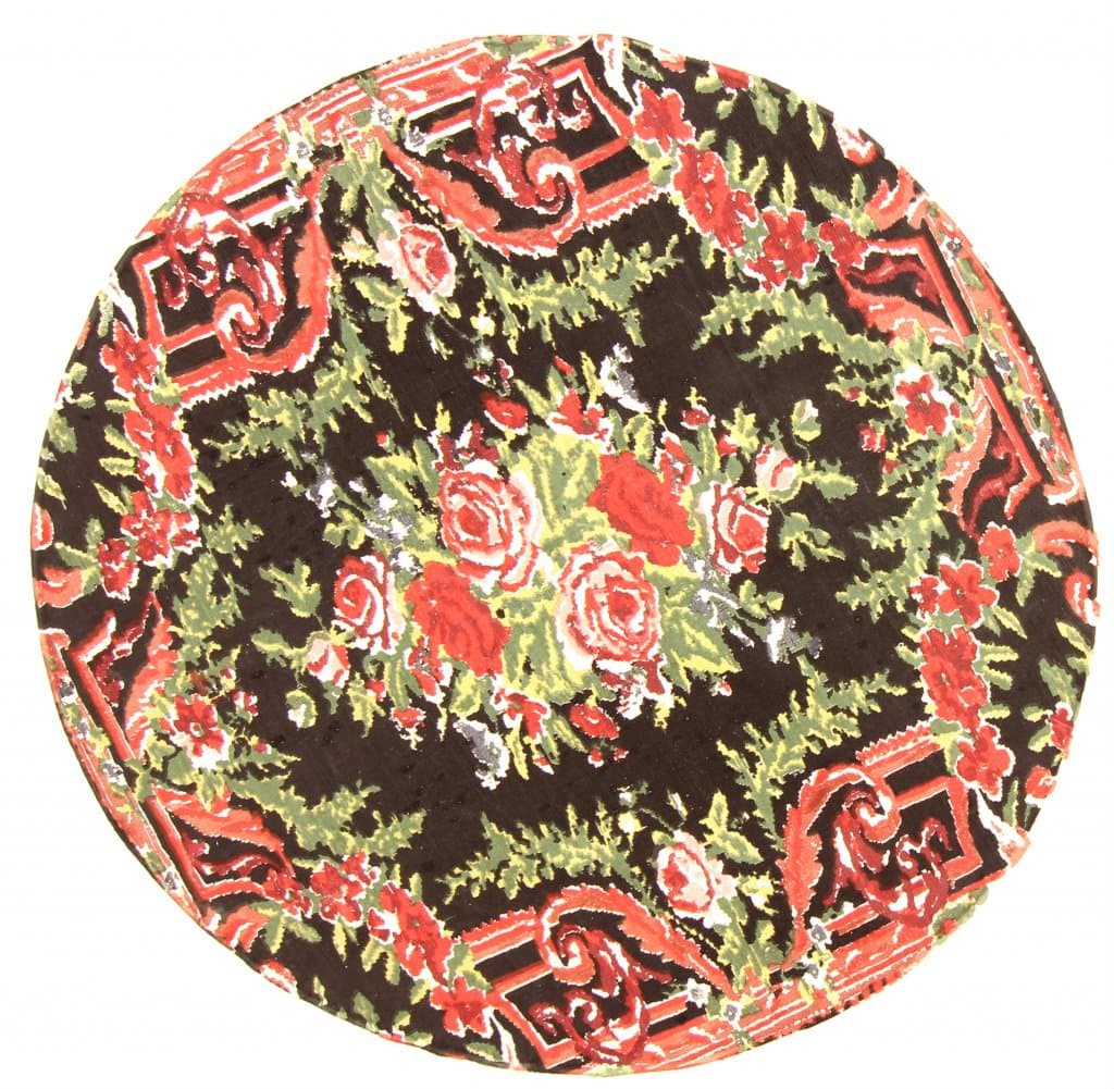 Flickenteppich - Rose (rund) (Größe: Ø 120 cm)