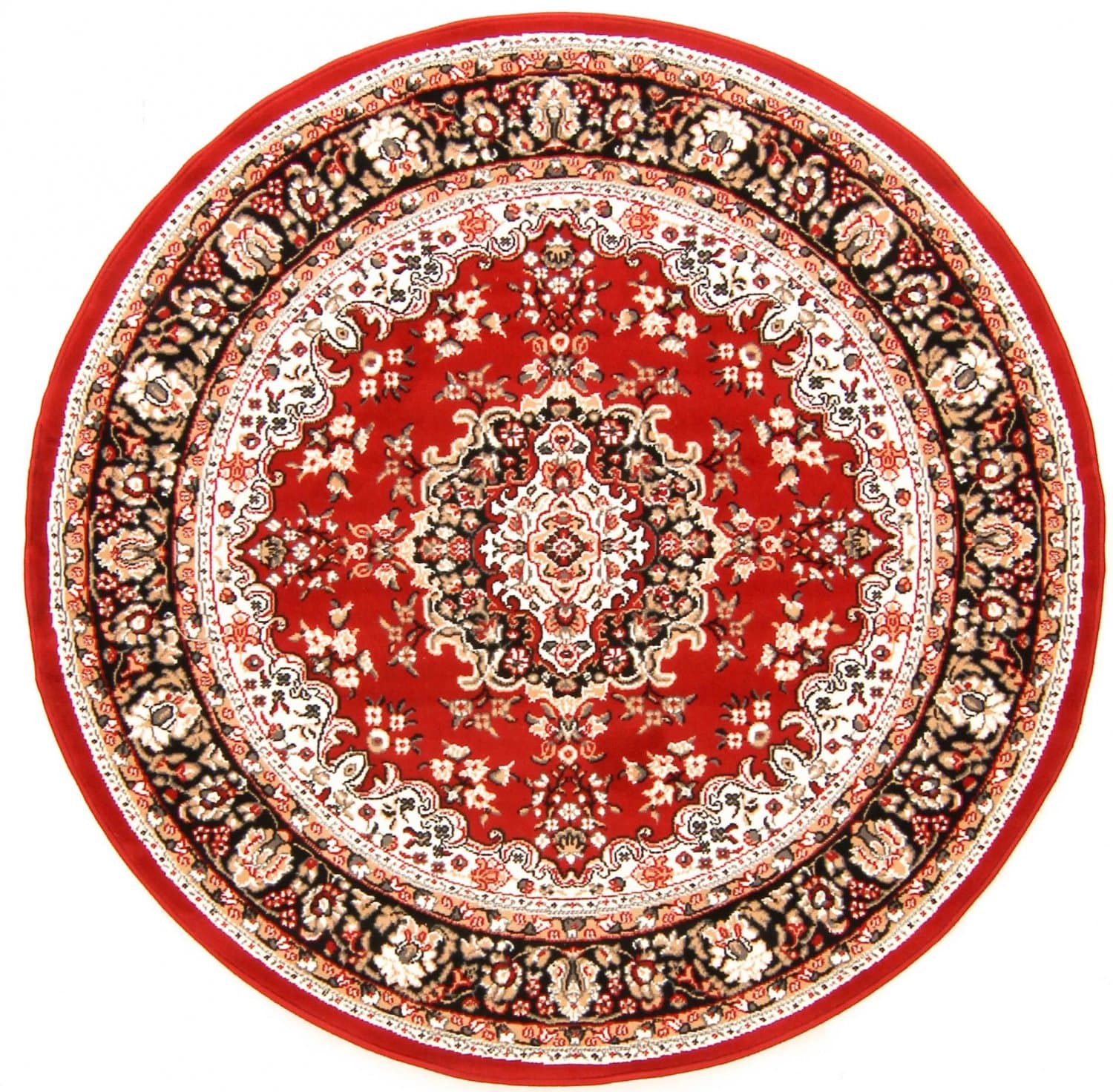 Rund Teppich - Peking (rot) (Größe: Ø 120 cm)