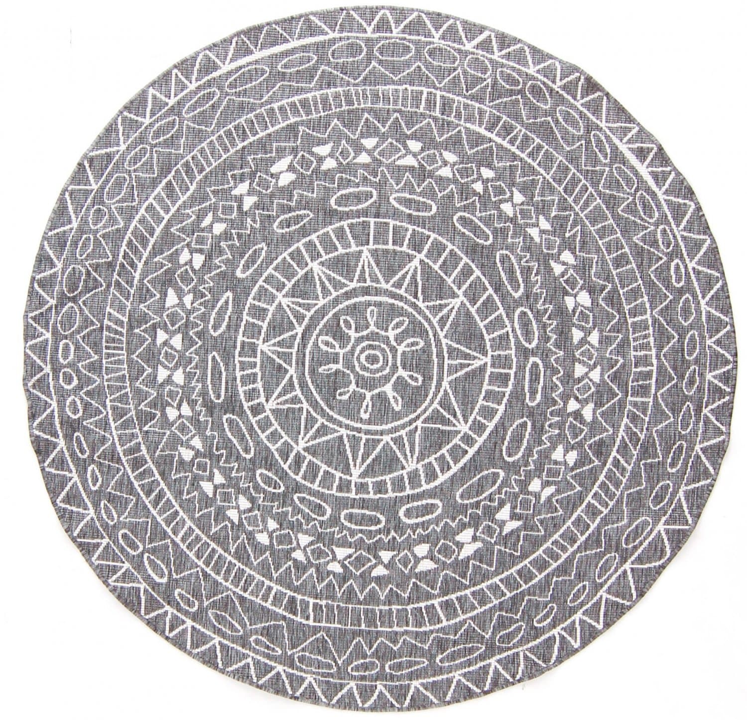 Rund Teppich - Brussels Diamond (grau) (Größe: Ø 160 cm)