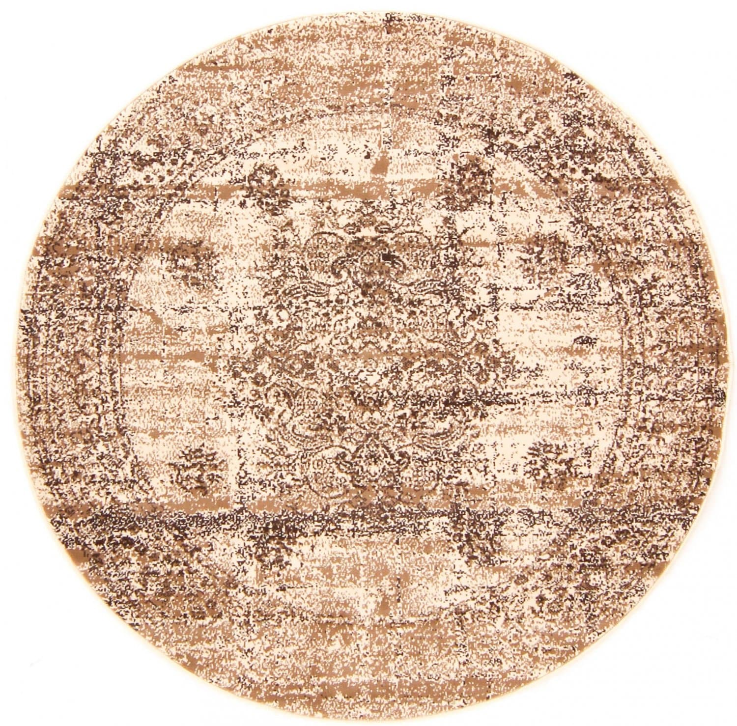 Rund Teppich - Peking Royal (weiß) (Größe: Ø 120 cm)