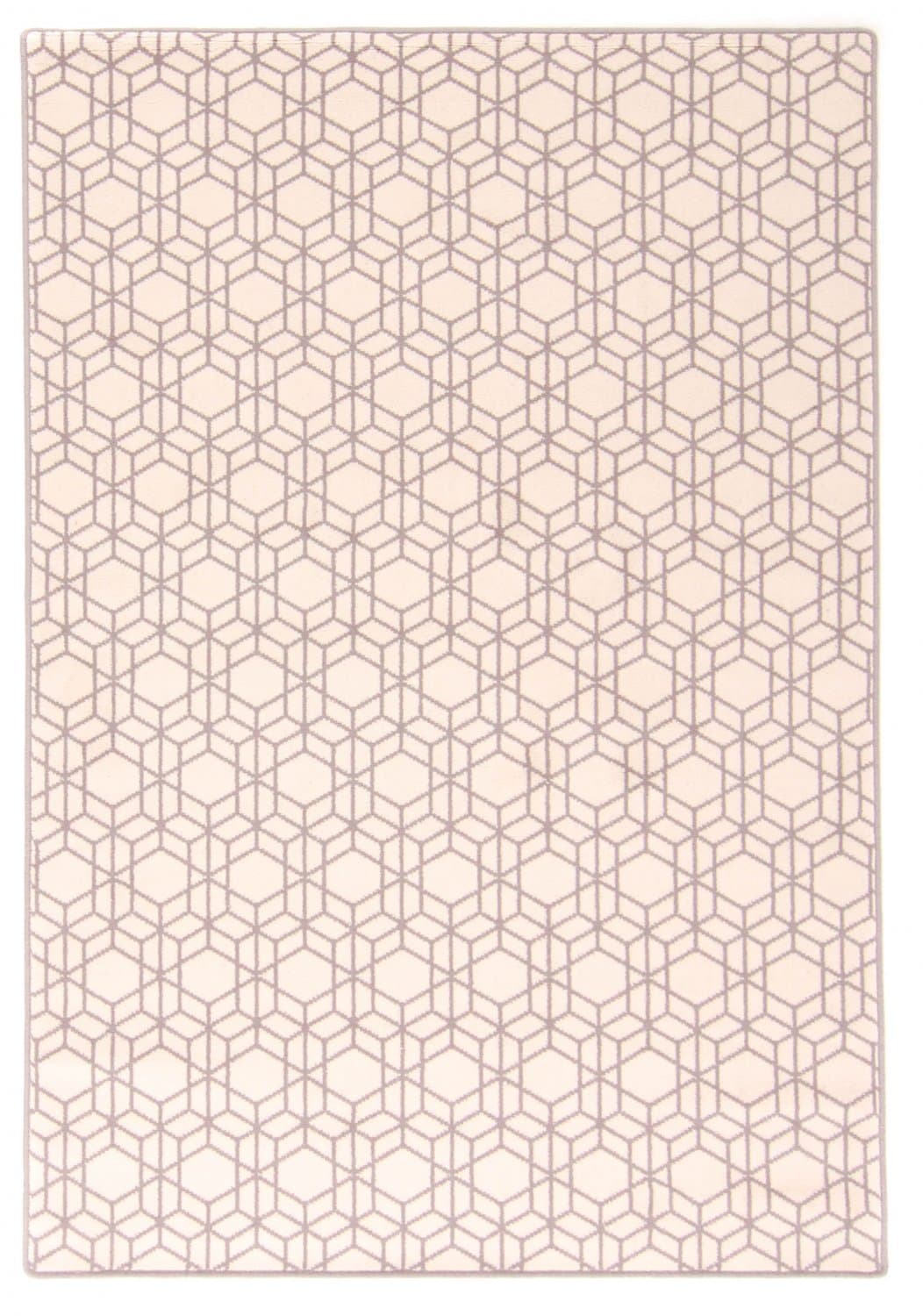 Wollteppich - Emprint (weiß) (Größe: 133 x 180 cm)