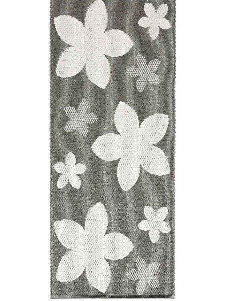 Kunststoffteppiche - Der Horred-Teppich Flower (grau) (Größe: 150 x 150 cm)