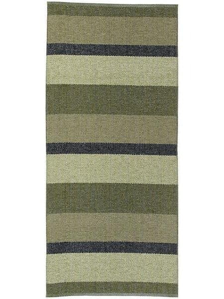 Kunststoffteppiche - Der Horred-Teppich Block metallic (olive) (Größe: 70 x 400 cm)