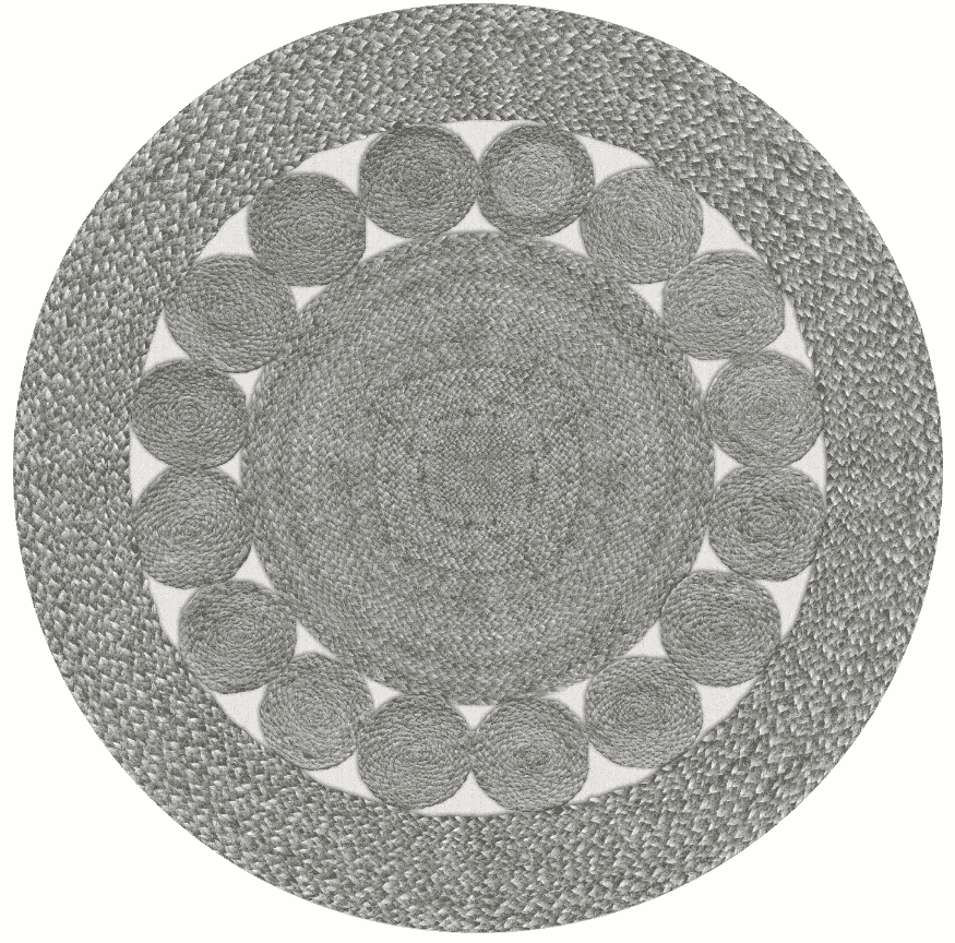 Rund Teppich - Bellezza (grau) (Größe: Ø 180 cm)