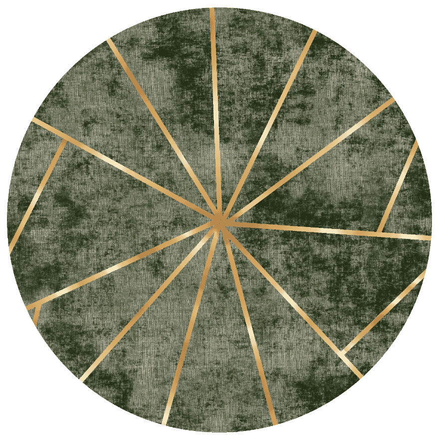 Rund Teppich - Bellizzi (grün) (Größe: Ø 160 cm)