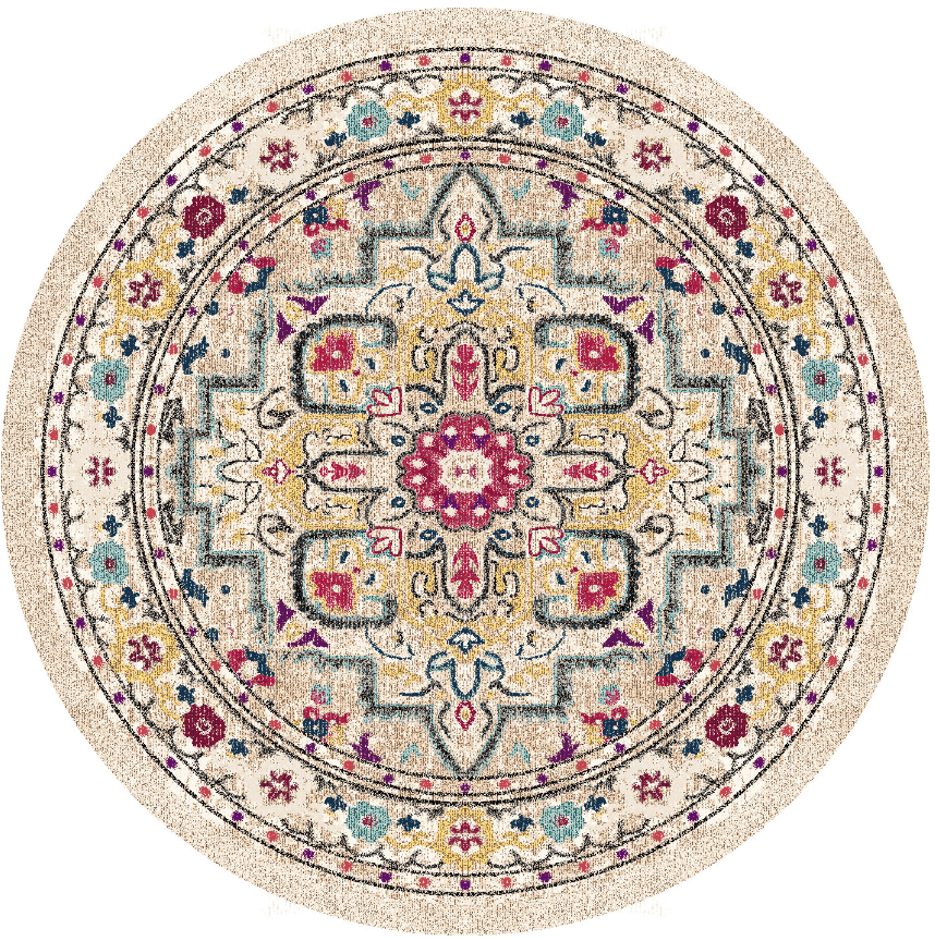 Rund Teppich - Castro (bunt) (Größe: Ø 180 cm)