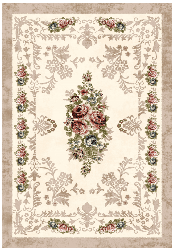 Wilton-Teppich - Delpha (beige/bunt) (Größe: 160 x 230 cm)