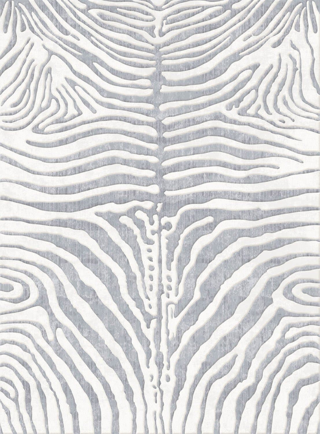 Wilton-Teppich - Zebra (grau/weiß) (Größe: 130 x 190 cm)