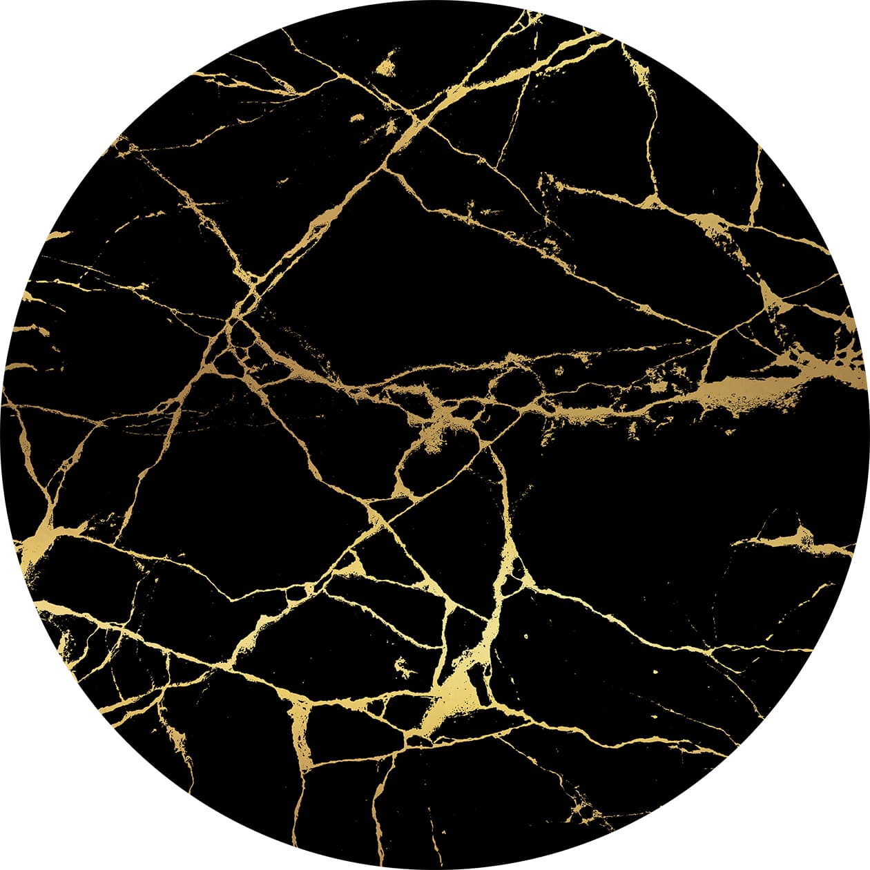 Rund Teppich - Vieste (schwarz/gold) (Größe: Ø 250 cm)