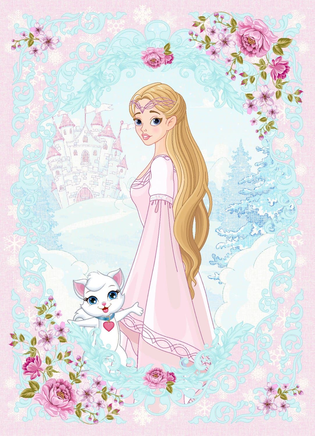Kinderteppich - Fairytale (rosa/multi) (Größe: 120 x 170 cm)