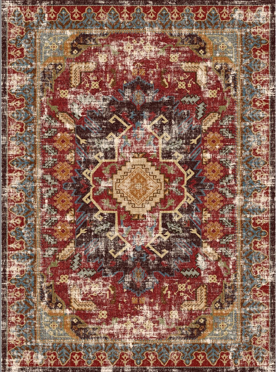 Wilton-Teppich - Idri (rot/multi) (Größe: 240 x 340 cm)