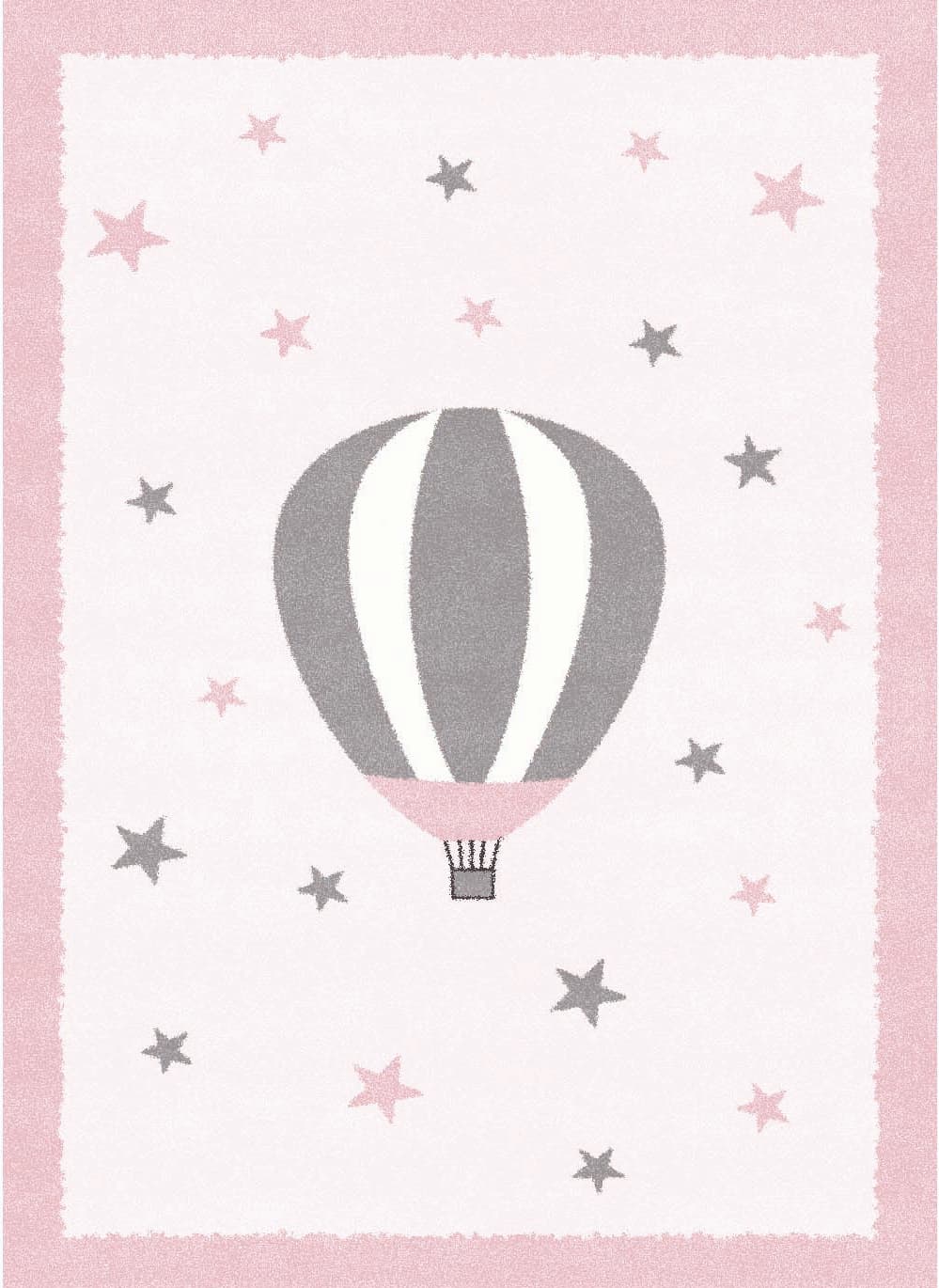 Kinderteppich - Alone Balloon (rosa) (Größe: 120 x 160 cm)