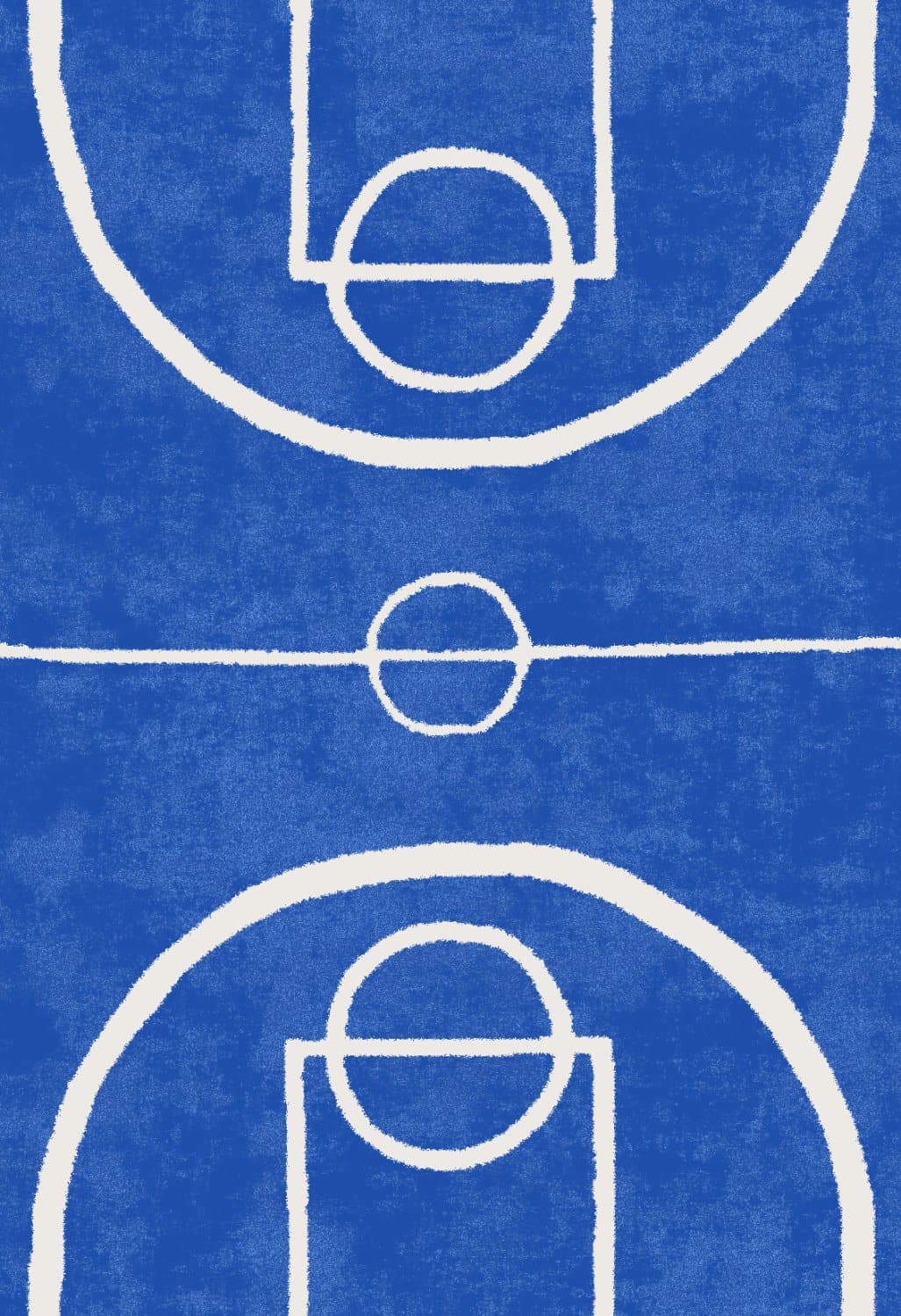 Kinderteppich - Basket (blau) (Größe: 120 x 160 cm)