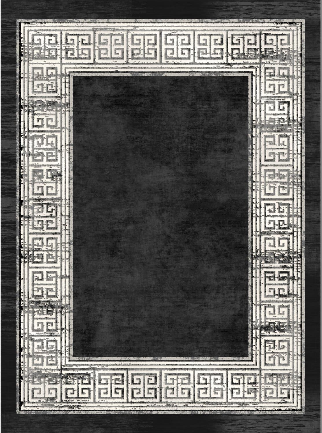 Wilton-Teppich - Tilos (schwarz/weiß) (Größe: 180 x 270 cm)