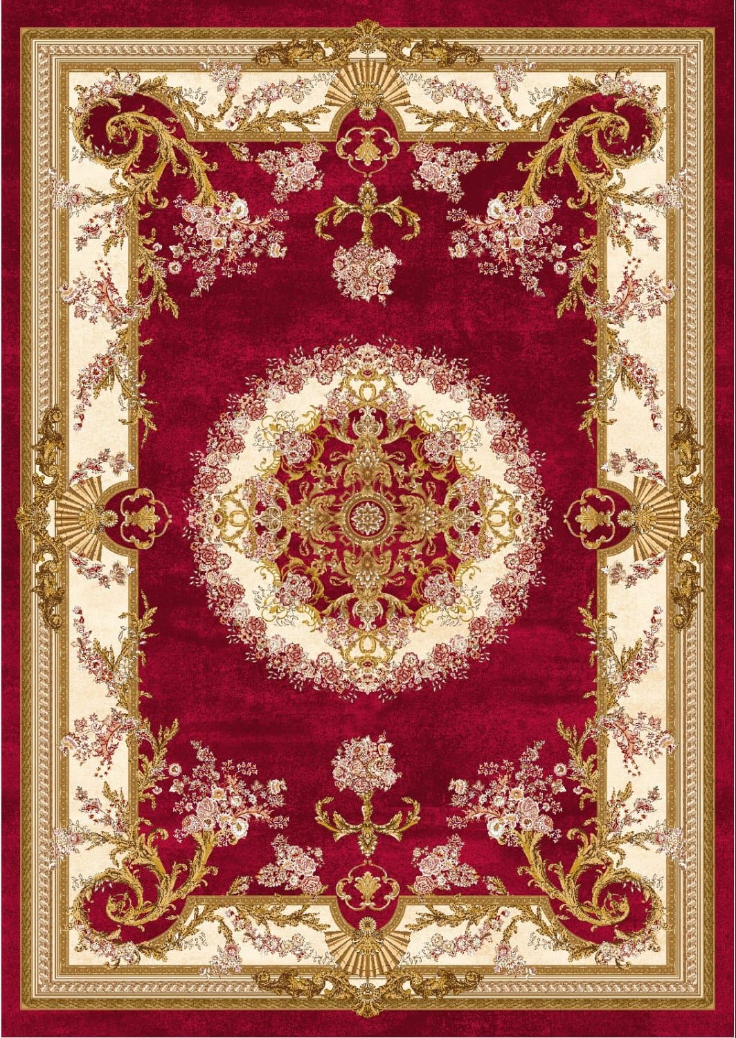 Wilton-Teppich - Marand (rot) (Größe: 160 x 230 cm)