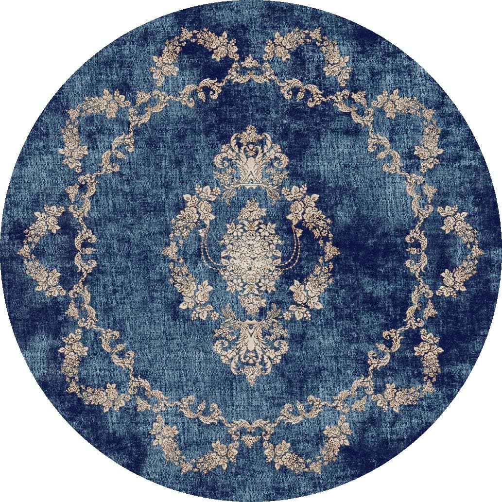 Rund Teppich - Taknis (blau) (Größe: Ø 160 cm)