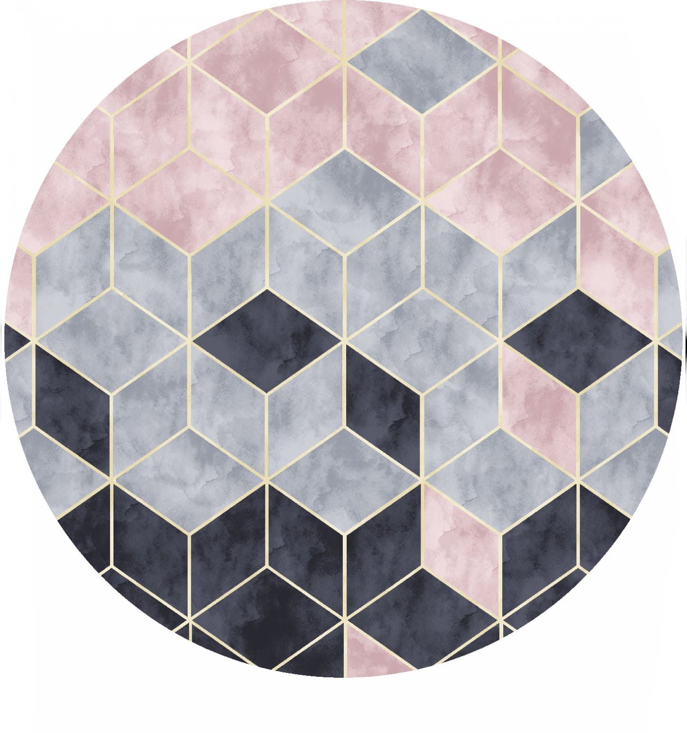 Rund Teppich - Brigooda (rosa) (Größe: Ø 200 cm)