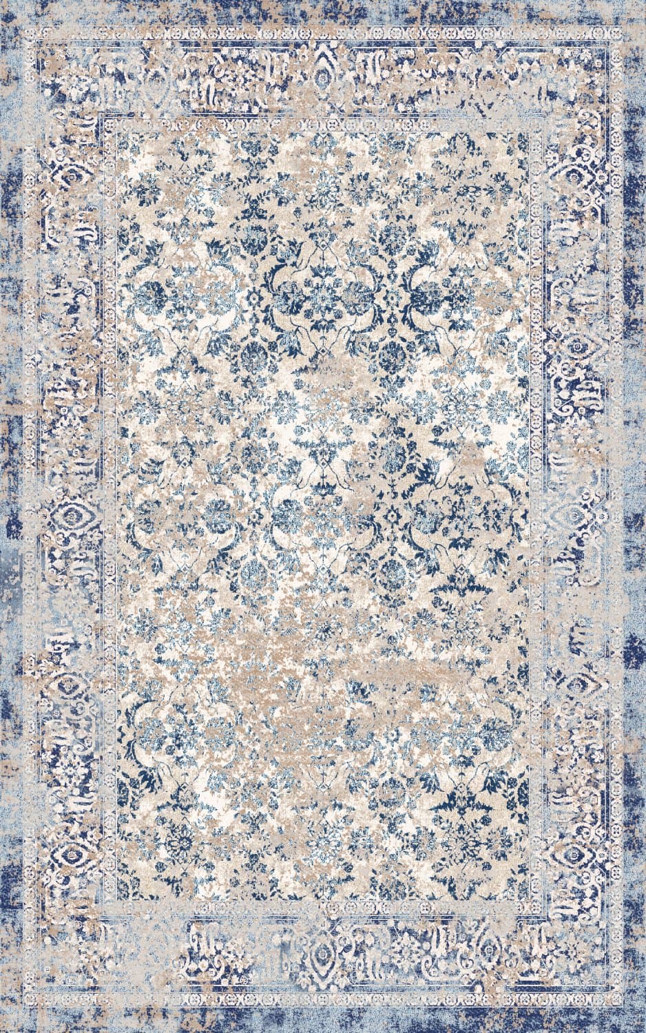 Wilton-Teppich - Denizli (blau) (Größe: 200 x 280 cm)