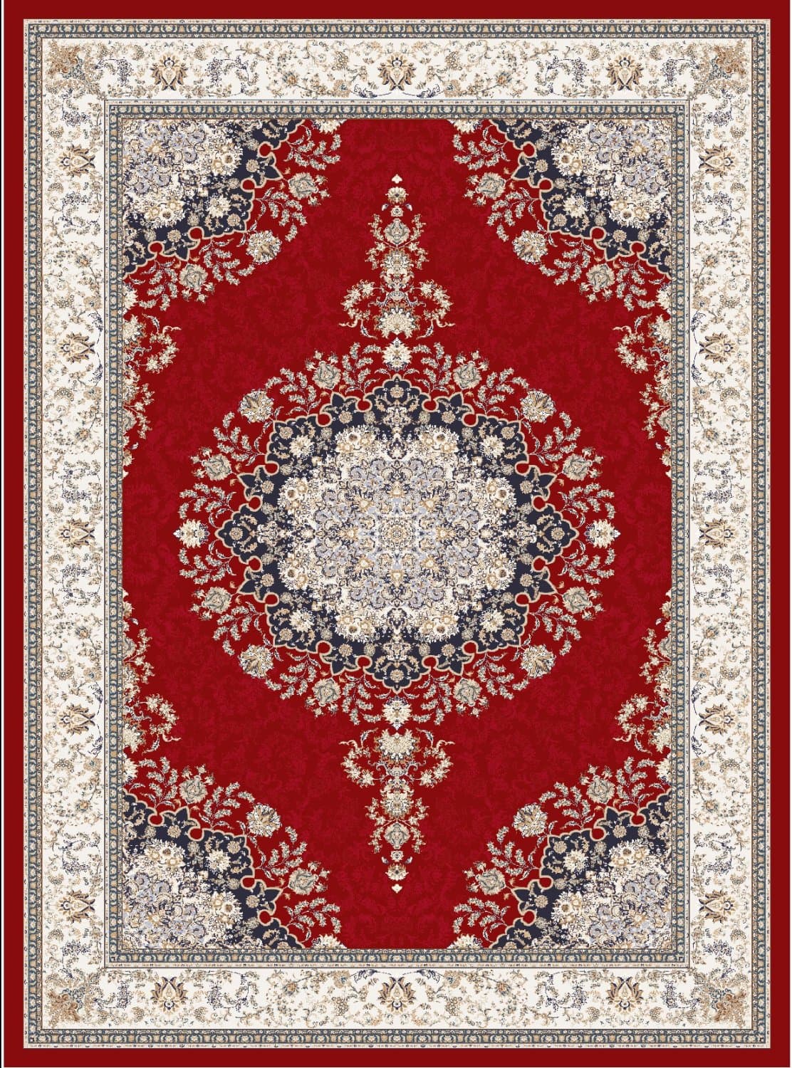 Wilton-Teppich - Lice (rot/multi) (Größe: 160 x 230 cm)