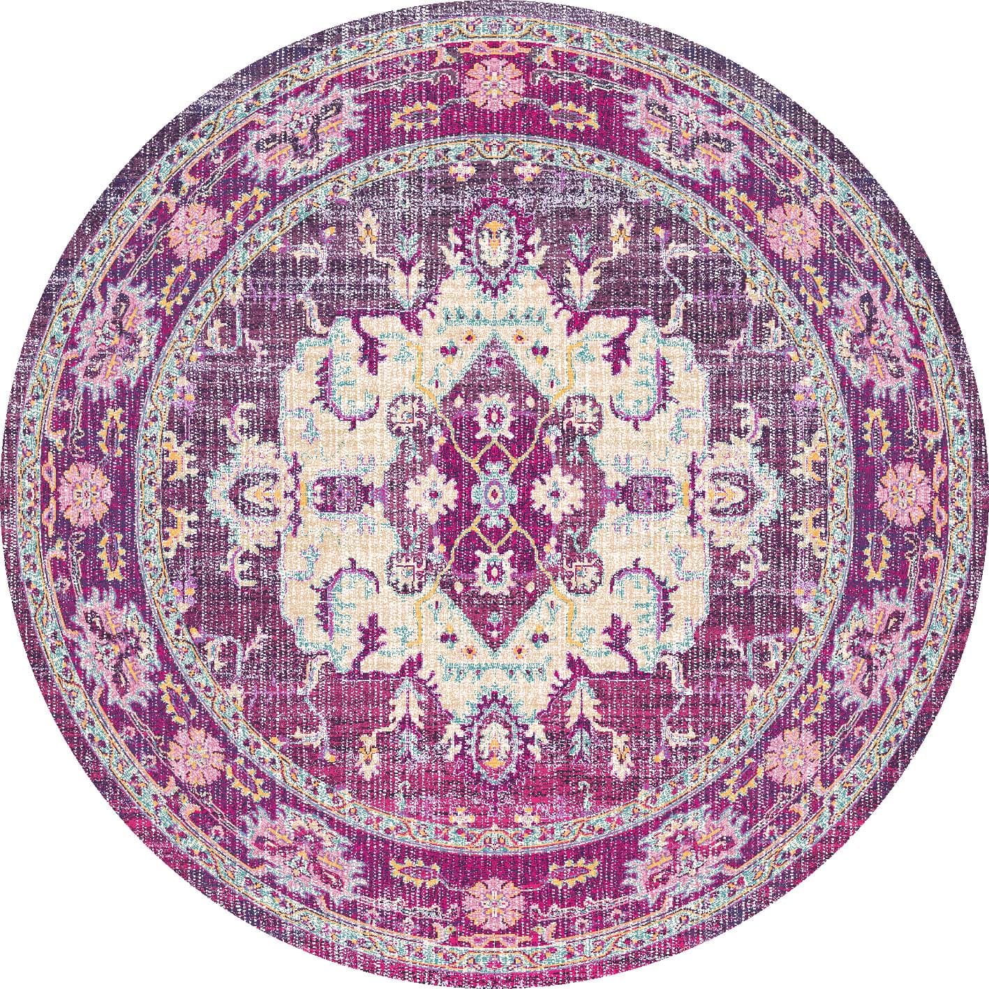 Rund Teppich - Siliana (rosa) (Größe: Ø 160 cm)