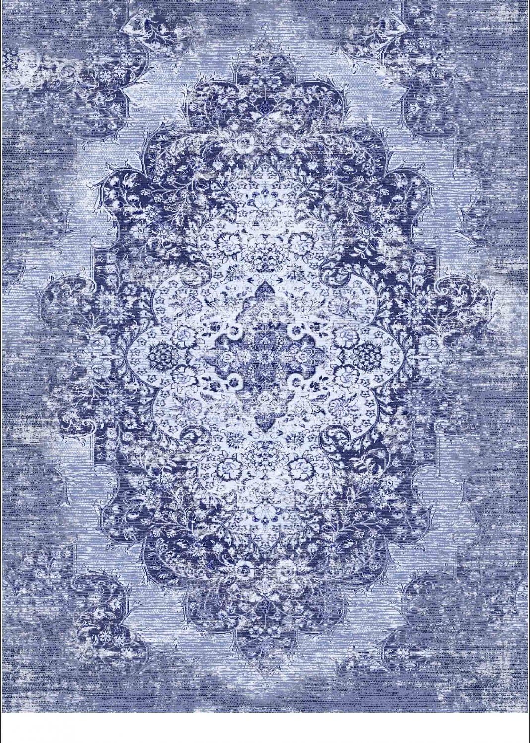 Wilton-Teppich - Badem (blau) (Größe: 160 x 230 cm)