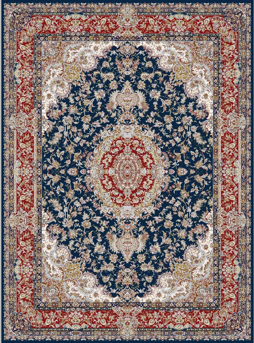 Wilton-Teppich - Vakifli (blau/multi) (Größe: 160 x 230 cm)