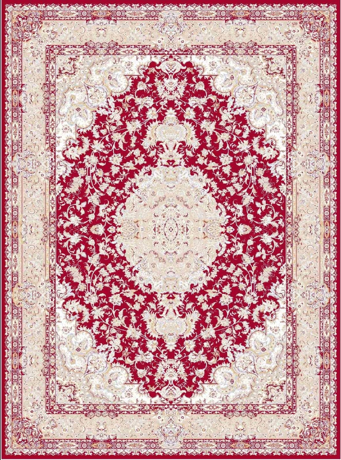 Wilton-Teppich - Vakifli (rot/multi) (Größe: 160 x 230 cm)