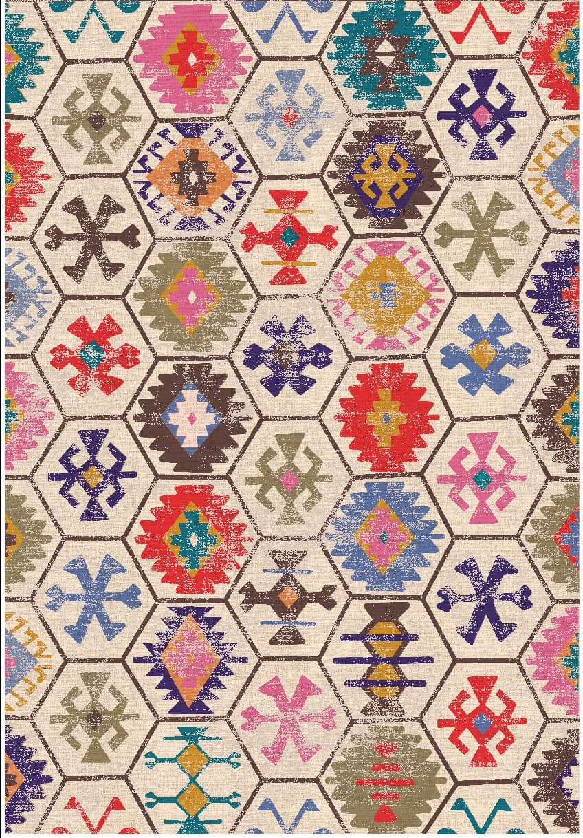 Wilton-Teppich - Kulu (multi) (Größe: 130 x 190 cm)