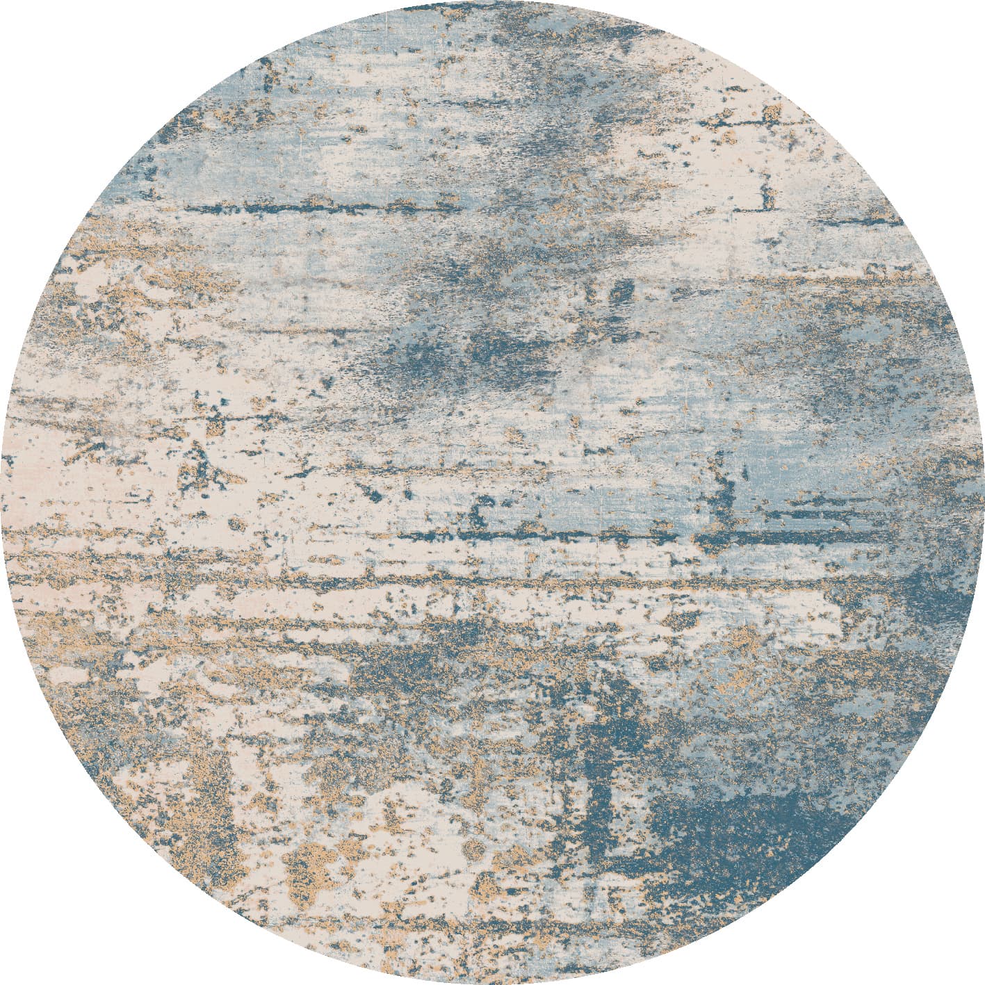 Rund Teppich - Kebira (blau) (Größe: Ø 120 cm)
