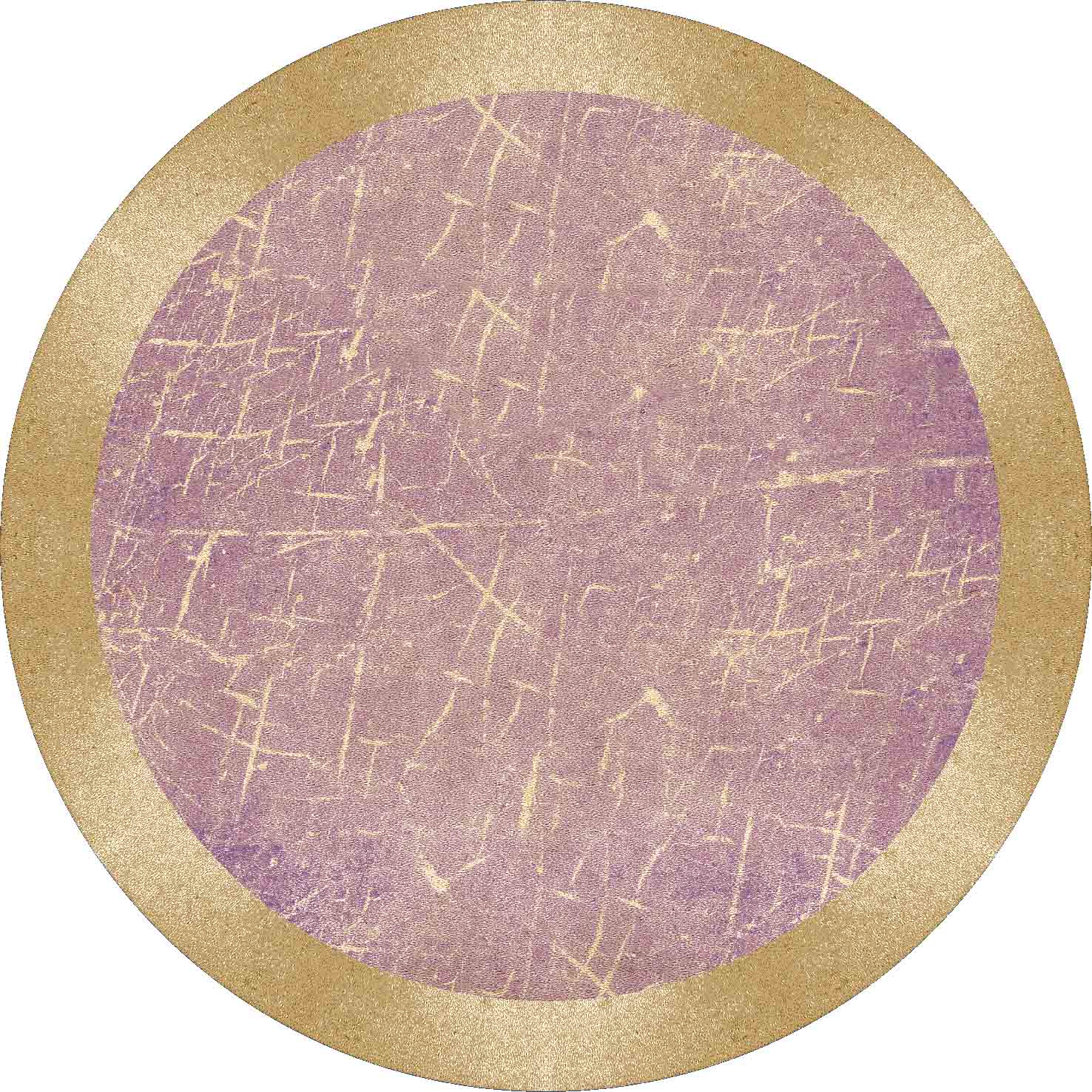 Rund Teppich - Roges (rosa/gold) (Größe: Ø 200 cm)