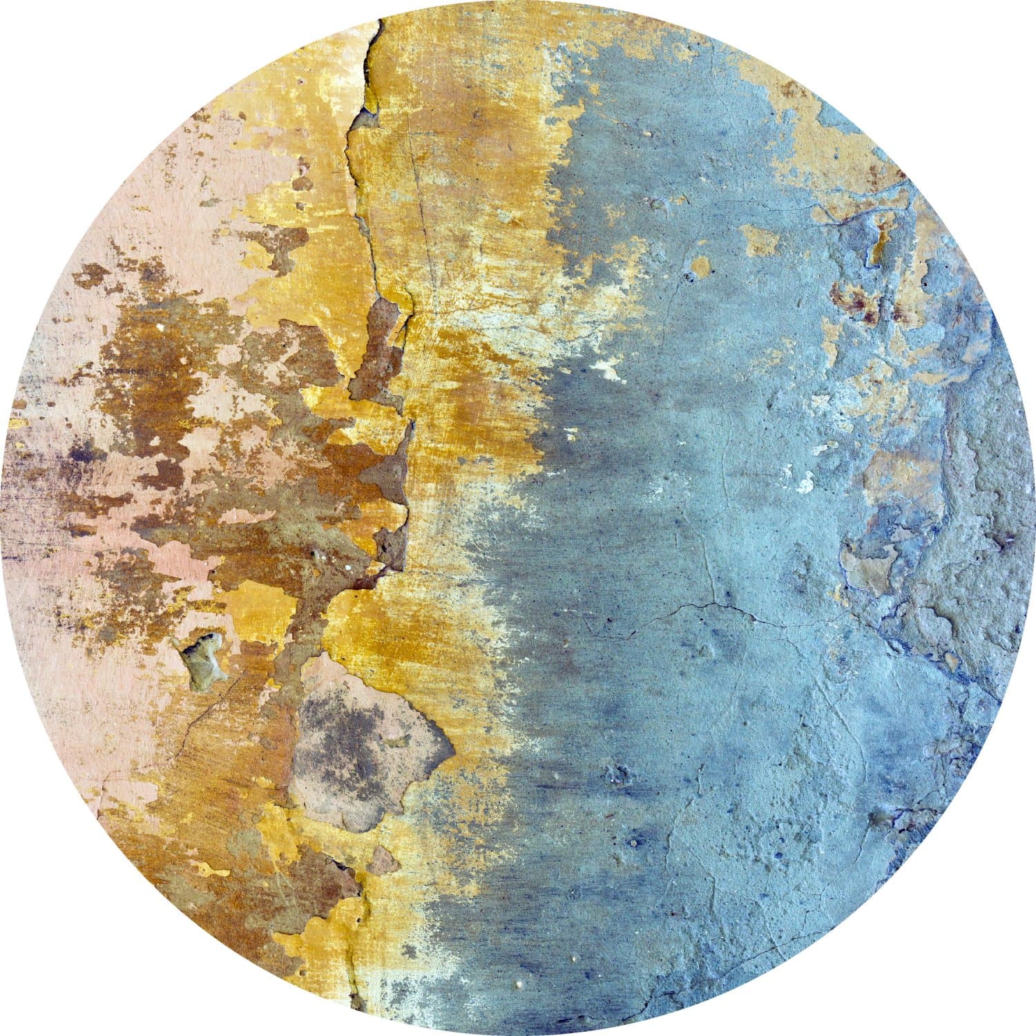 Rund Teppich - Manlieu (blau/multi/gold) (Größe: Ø 160 cm)