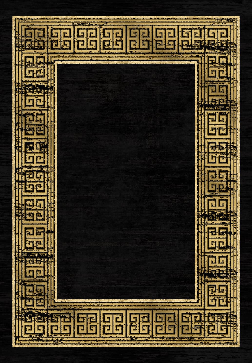 Wilton-Teppich - Tilos (schwarz/gold) (Größe: 160 x 230 cm)
