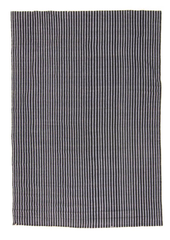 Flickenteppich - Eila (grau/schwarz-grau) (Größe: 60 x 110 cm)