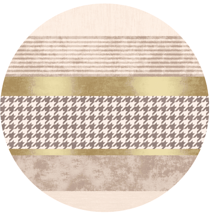 Rund Teppich - Esme (beige/bunt) (Größe: Ø 180 cm)