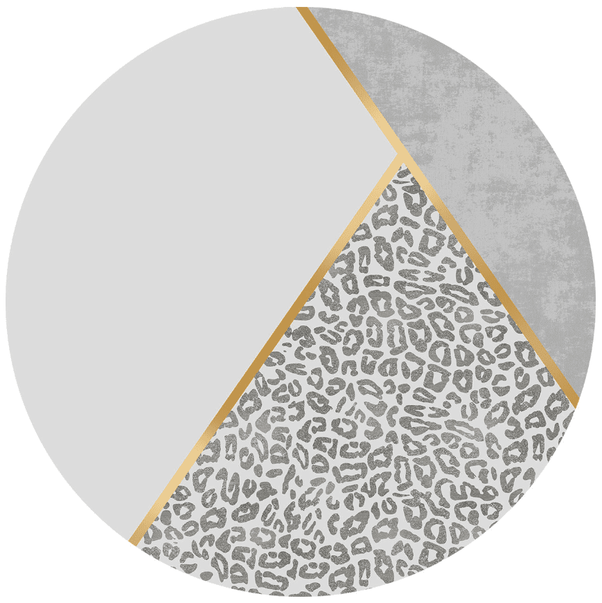 Rund Teppich - Granada (grau/gold) (Größe: Ø 180 cm)