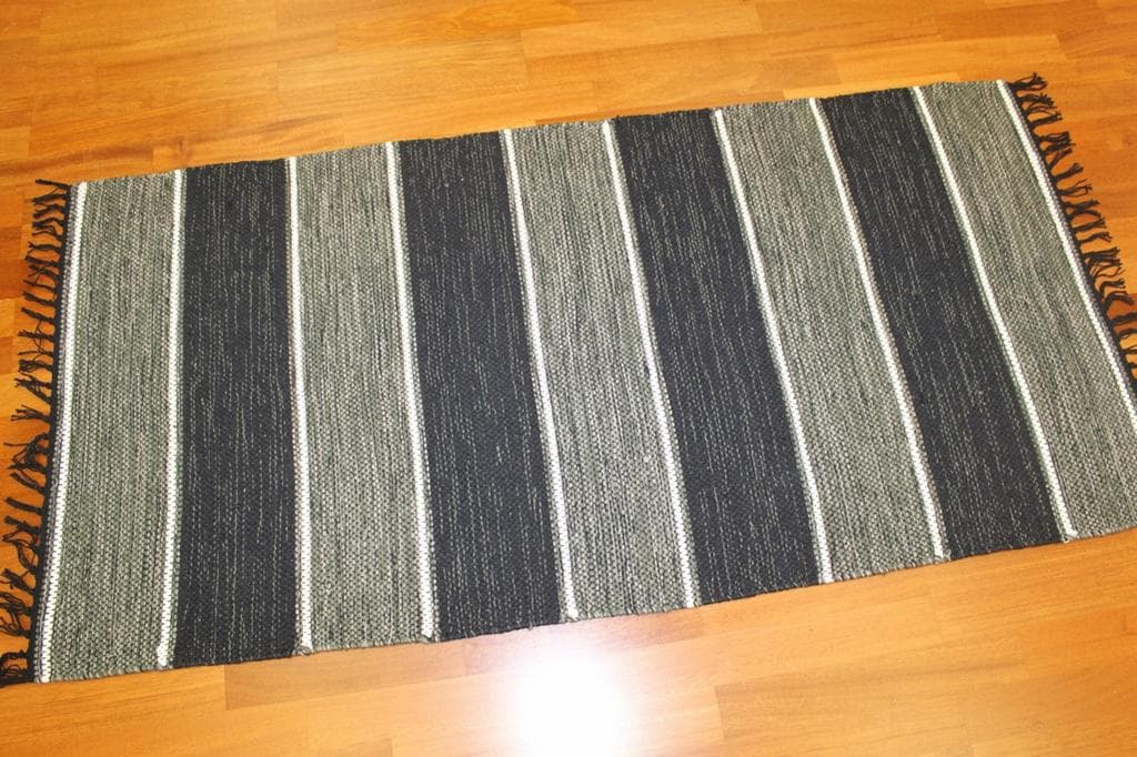 Flickenteppich - Julia (grau) (Größe: 60 x 110 cm)