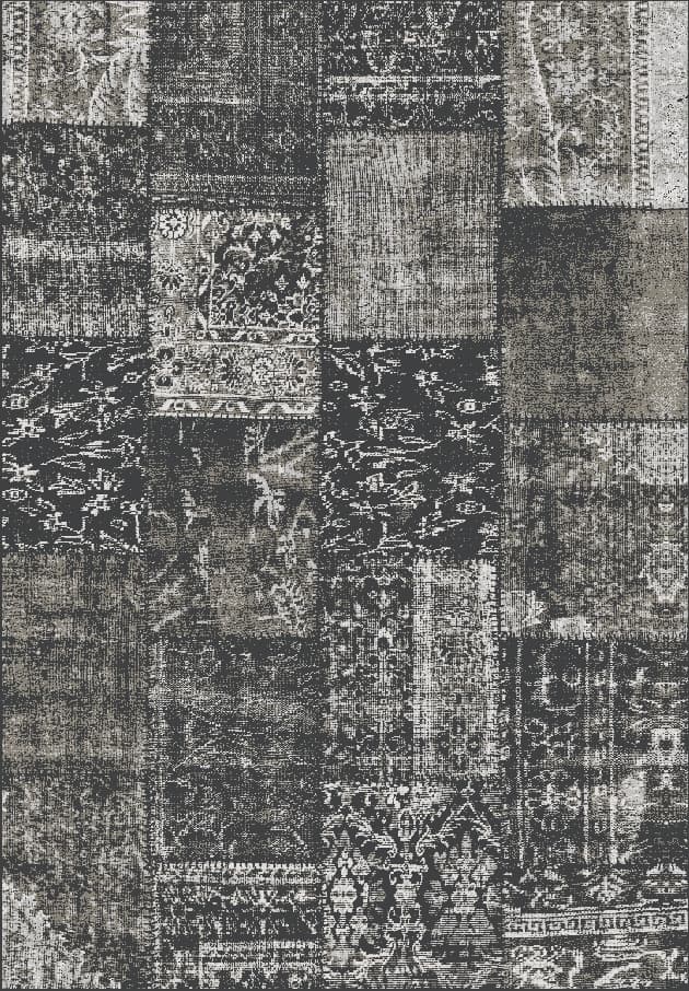 Wilton-Teppich - Villani (anthrazit) (Größe: 140 x 200 cm)
